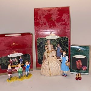 Vintage Hallmark Keepsake Ornaments - 3 set collection from the Wizard of Oz